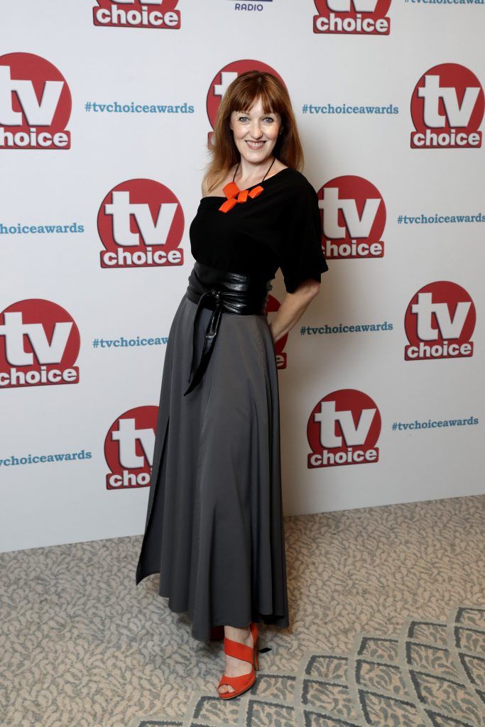 Kacey Ainsworth arrives for the TV Choice Awards at The Dorchester on September 4, 2017 in London, England.  (Photo by John Phillips/Getty Images)