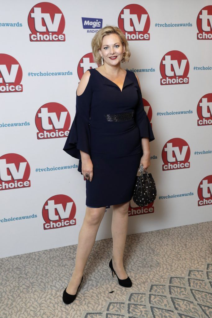 Sara Stewart arrives for the TV Choice Awards at The Dorchester on September 4, 2017 in London, England.  (Photo by John Phillips/Getty Images)
