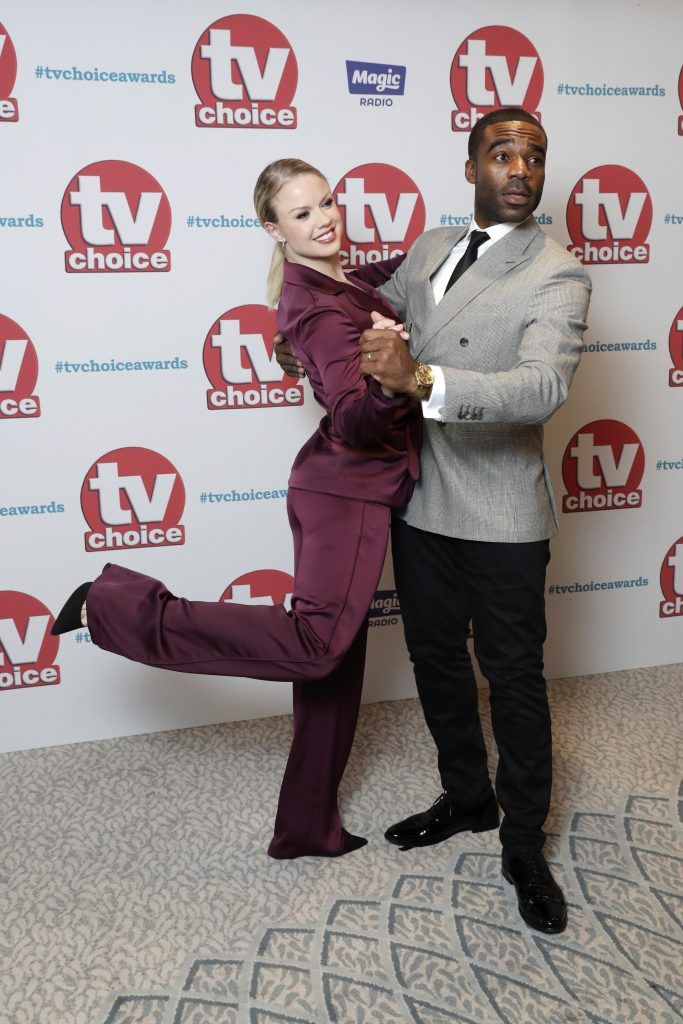 Joanne Clifton and Ore Oduba arrive for the TV Choice Awards at The Dorchester on September 4, 2017 in London, England.  (Photo by John Phillips/Getty Images)