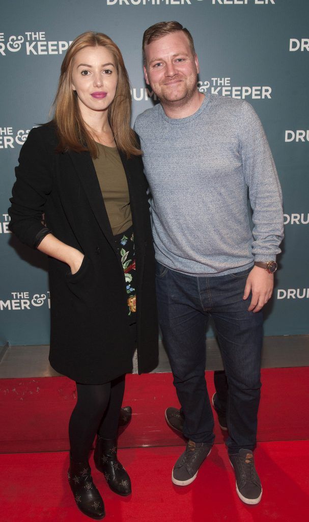 Seana Kerslake and Stephen Jones at the Irish premiere of The Drummer & The Keeper at the Light House Cinema, Smithfield. Photo by Patrick O'Leary