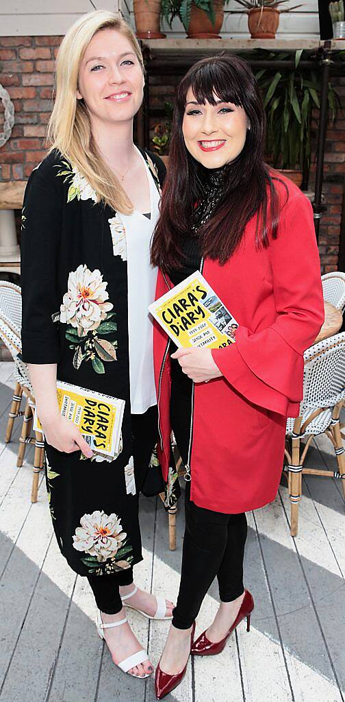 Shelly Grier and Louise Moran at the launch of 2FM presenter Ciara King's new book 'Ciara's Diary' at House, Dublin. Picture by Brian McEvoy