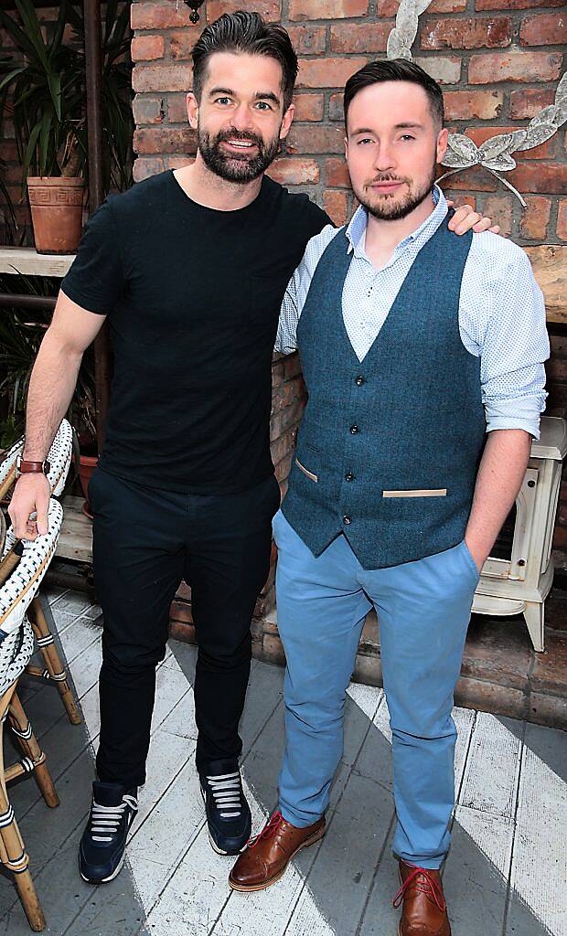 Mike Sheridan and Chris Greene at the launch of 2FM presenter Ciara King's new book 'Ciara's Diary' at House, Dublin. Picture by Brian McEvoy