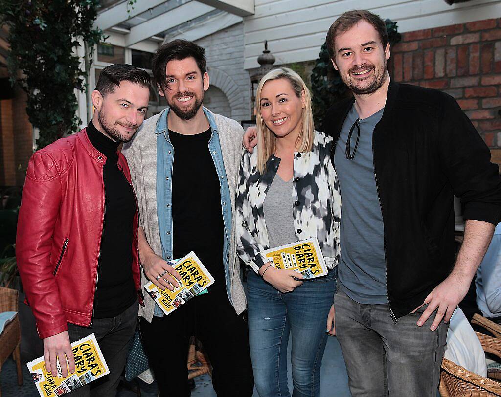 Feargal Darcy, Eoghan McDermott, Tracey Clifford and Cormack Moore at the launch of 2FM presenter Ciara King's new book 'Ciara's Diary' at House, Dublin. Picture by Brian McEvoy