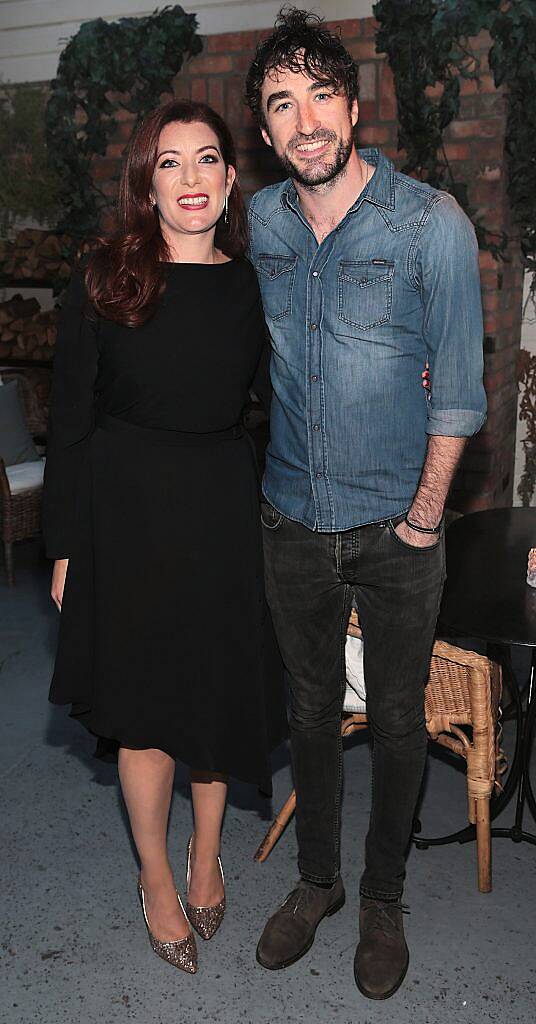 Danny O Reilly with 2FM presenter Ciara King at the launch of her new book 'Ciara's Diary' at House, Dublin. Picture by Brian McEvoy