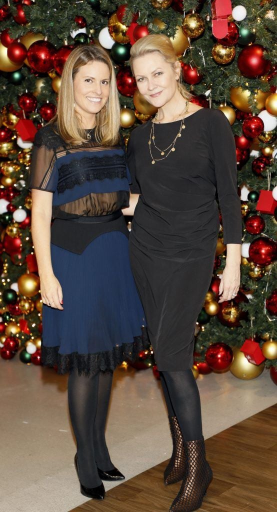 Sarah Williams and Laura Birmingham  pictured at the Arnotts Christmas Gifts Preview. Photo by Kieran Harnett