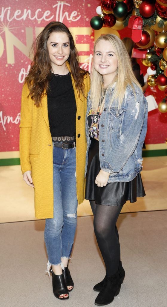 Niamh Devereux and Victoria Stokes  pictured at the Arnotts Christmas Gifts Preview. Photo by Kieran Harnett