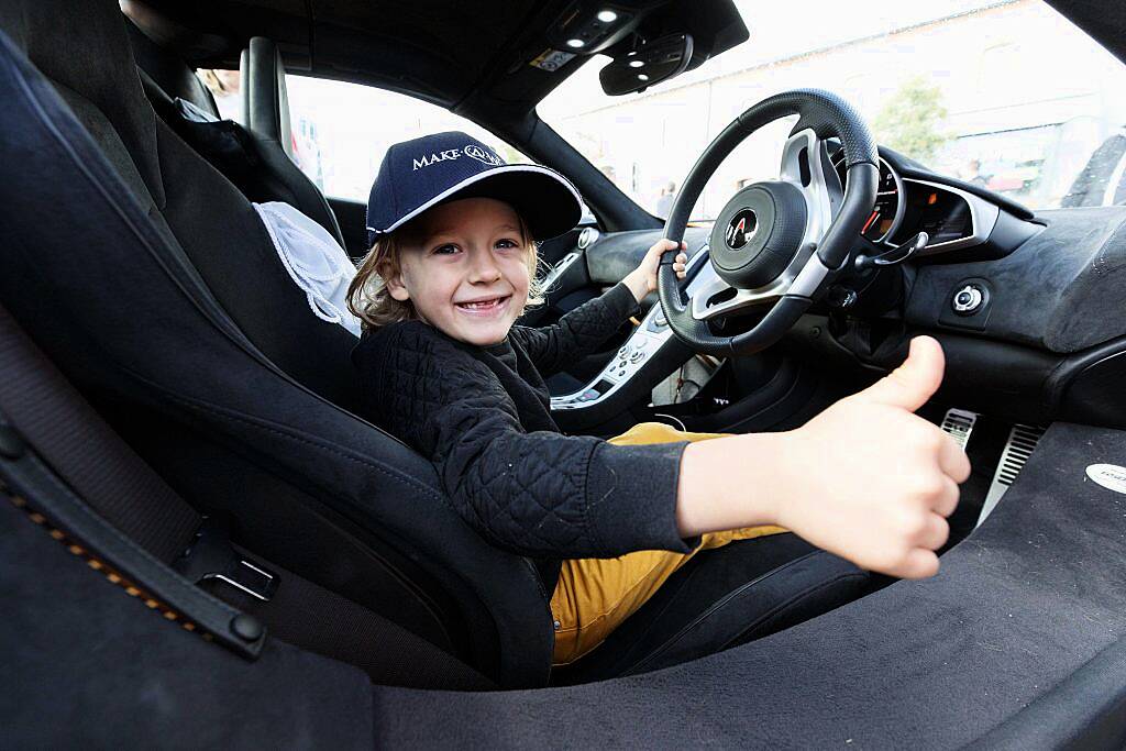 Milo Purst from Dublin at the start line of the supercar spectacle Cannonball 2017 in the Point Village, Dublin (8th September 2017). Picture by Andres Poveda