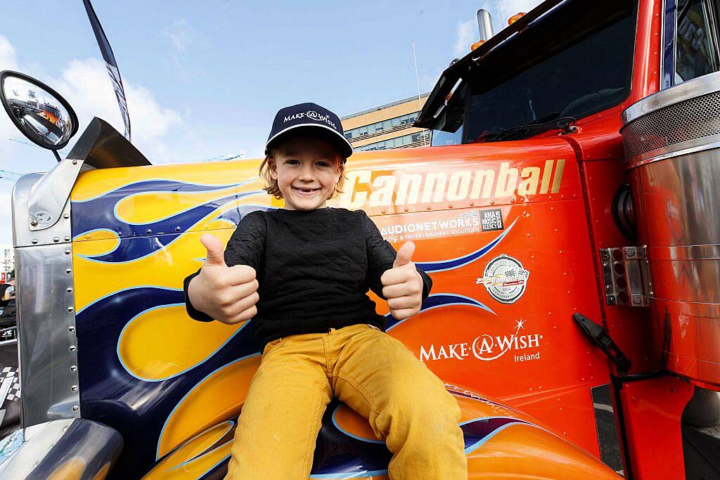 Milo Purst from Dublin at the start line of the supercar spectacle Cannonball 2017 in the Point Village, Dublin (8th September 2017). Picture by Andres Poveda