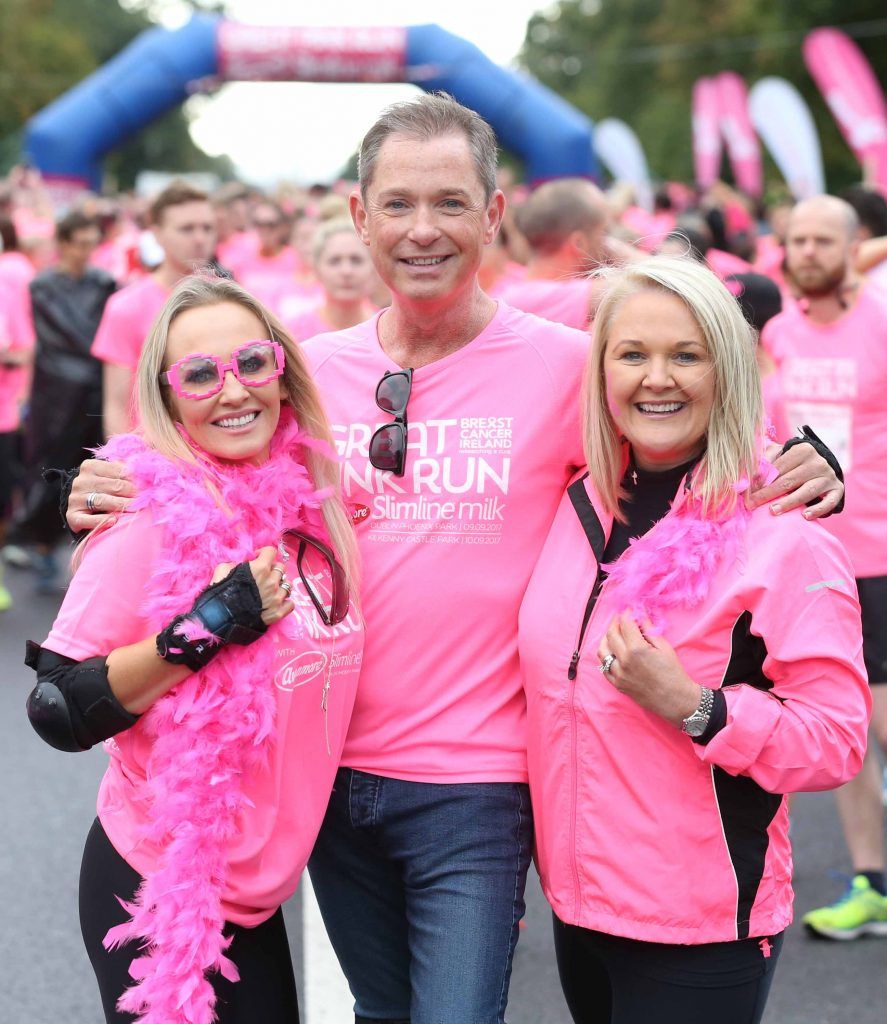 Stephen Kelly and Aisling Hurley CEO irish breast cancer society pictured at the Great Pink Run in the Phoenix Park, 9th September 2017. Over 6,000 women, men and children took part in the 7th year of this event with all funds supporting Breast Cancer Ireland. Photo: Sasko Lazarov/Photocall Ireland