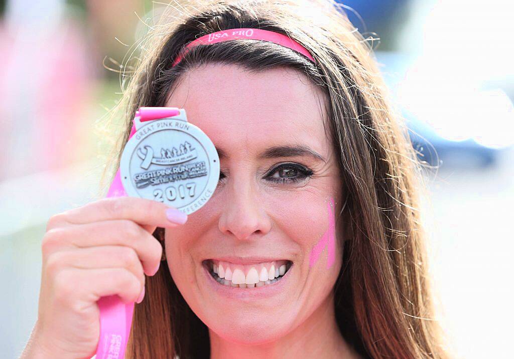 Aoife Corey O'Connor pictured at the Great Pink Run in the Phoenix Park, 9th September 2017. Over 6,000 women, men and children took part in the 7th year of this event with all funds supporting Breast Cancer Ireland. Photo: Sasko Lazarov/Photocall Ireland