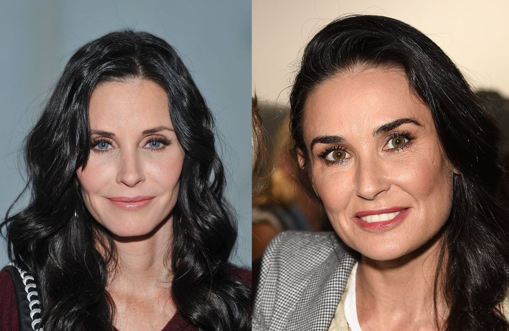 Courtney Cox and Demi Moore. (Photos by Mike Coppola/Getty Images & Jason Merritt/Getty Images)