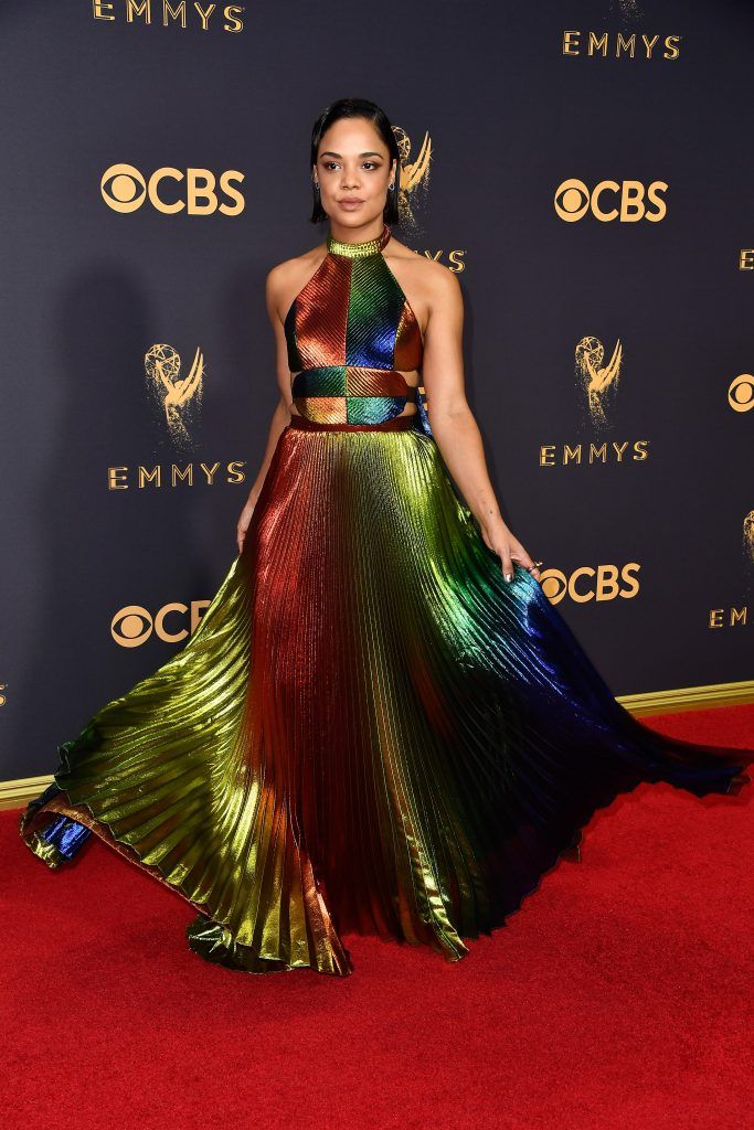 LOS ANGELES, CA - SEPTEMBER 17:  Actor Tessa Thompson attends the 69th Annual Primetime Emmy Awards at Microsoft Theater on September 17, 2017 in Los Angeles, California.  (Photo by Frazer Harrison/Getty Images)