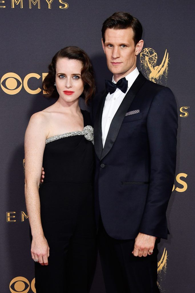 LOS ANGELES, CA - SEPTEMBER 17:  Actors Claire Foy (L) and Matt Smith attend the 69th Annual Primetime Emmy Awards at Microsoft Theater on September 17, 2017 in Los Angeles, California.  (Photo by Frazer Harrison/Getty Images)
