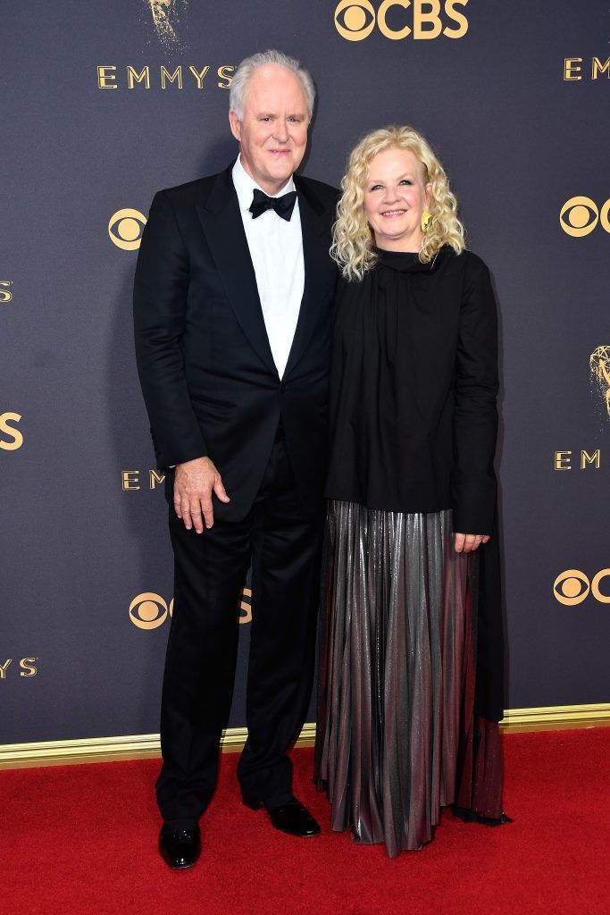 LOS ANGELES, CA - SEPTEMBER 17: Actor John Lithgow (L) and Mary Yeager attends the 69th Annual Primetime Emmy Awards at Microsoft Theater on September 17, 2017 in Los Angeles, California.  (Photo by Frazer Harrison/Getty Images)