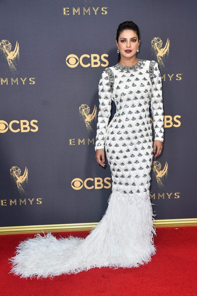 LOS ANGELES, CA - SEPTEMBER 17: Actor Priyanka Chopra attends the 69th Annual Primetime Emmy Awards at Microsoft Theater on September 17, 2017 in Los Angeles, California.  (Photo by Frazer Harrison/Getty Images)