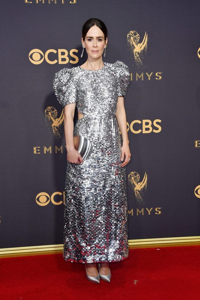 LOS ANGELES, CA - SEPTEMBER 17: Actor Sarah Paulson attends the 69th Annual Primetime Emmy Awards at Microsoft Theater on September 17, 2017 in Los Angeles, California.  (Photo by Frazer Harrison/Getty Images)