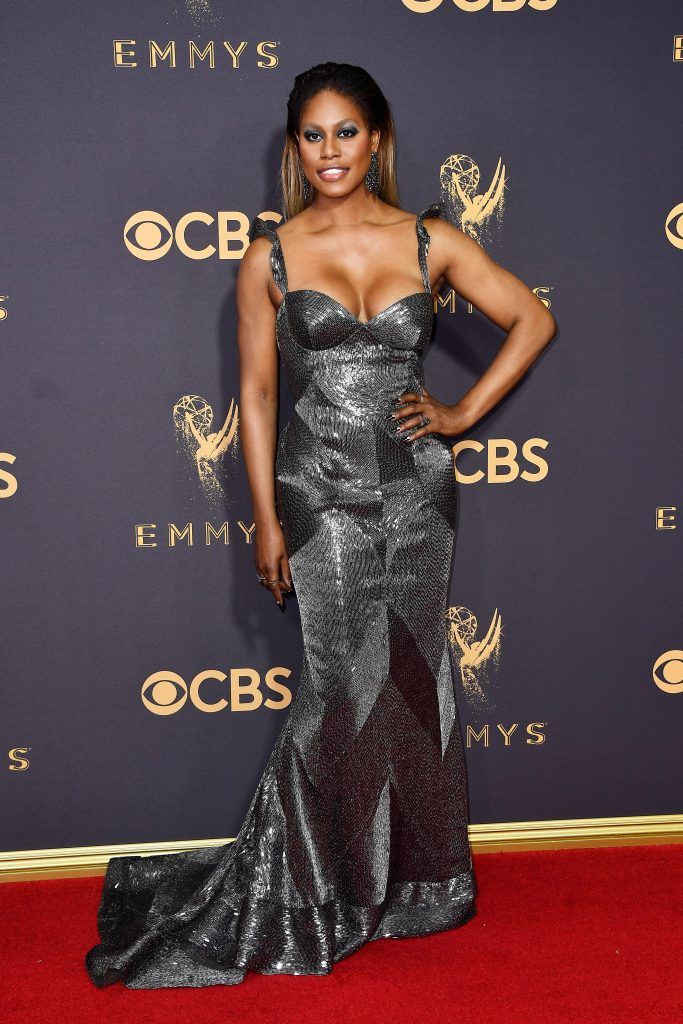 LOS ANGELES, CA - SEPTEMBER 17: Actor Laverne Cox attends the 69th Annual Primetime Emmy Awards at Microsoft Theater on September 17, 2017 in Los Angeles, California.  (Photo by Frazer Harrison/Getty Images)