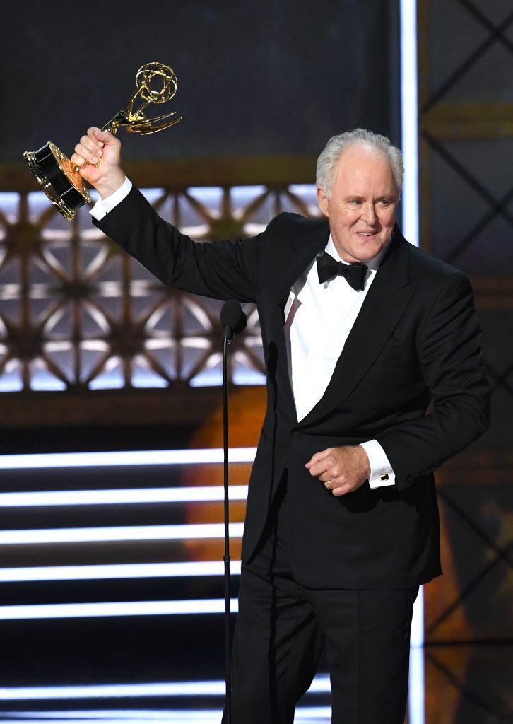 LOS ANGELES, CA - SEPTEMBER 17:  Actor John Lithgow accepts Outstanding Supporting Actor in a Drama Series for 'The Crown' onstage during the 69th Annual Primetime Emmy Awards at Microsoft Theater on September 17, 2017 in Los Angeles, California.  (Photo by Kevin Winter/Getty Images)