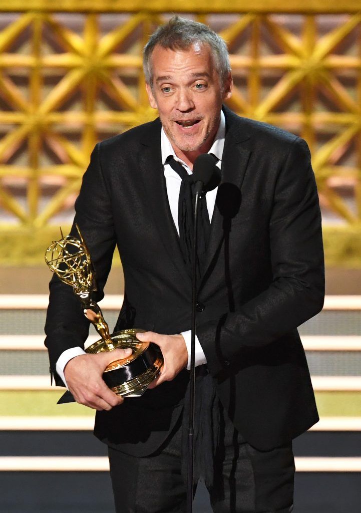 LOS ANGELES, CA - SEPTEMBER 17:  Director Jean-Marc Vallée accepts the Outstanding Directing for a Limited Series, Movie, or Dramatic Special award for "Big Little Lies" onstage during the 69th Annual Primetime Emmy Awards at Microsoft Theater on September 17, 2017 in Los Angeles, California.  (Photo by Kevin Winter/Getty Images)