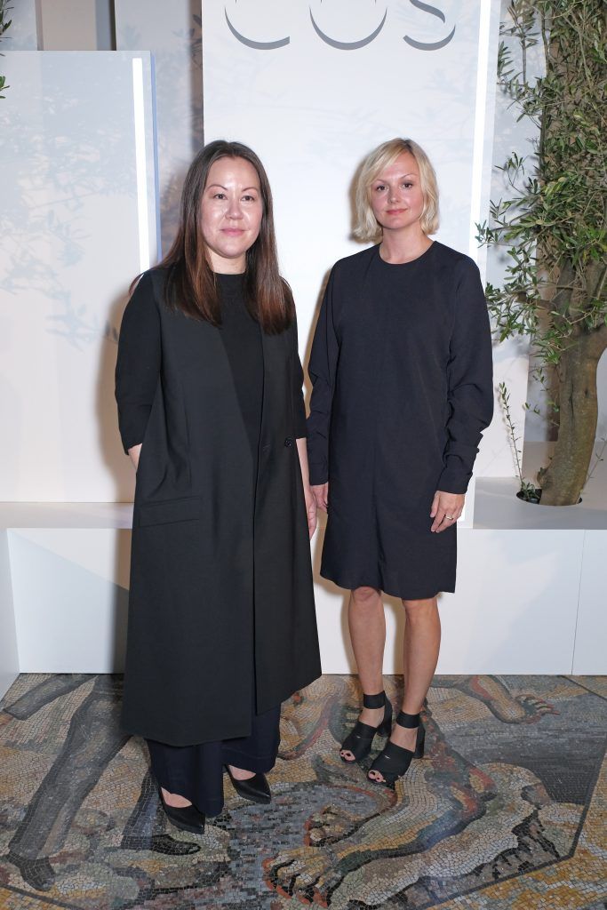 Marie Honda (L), COS Managing Director, and Karin Gustafsson, COS Creative Director pictured at the COS 10 year anniversary party at The National Gallery on September 17, 2017 in London, England. Photo: Dave Benett