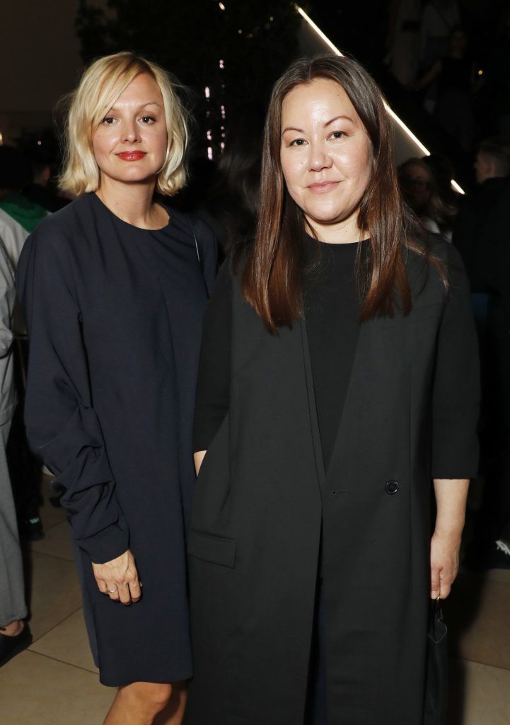 Karin Gustafsson, COS Creative Director, and Marie Honda, COS Managing Director pictured at the COS 10 year anniversary party at The National Gallery on September 17, 2017 in London, England. Photo: Dave Benett