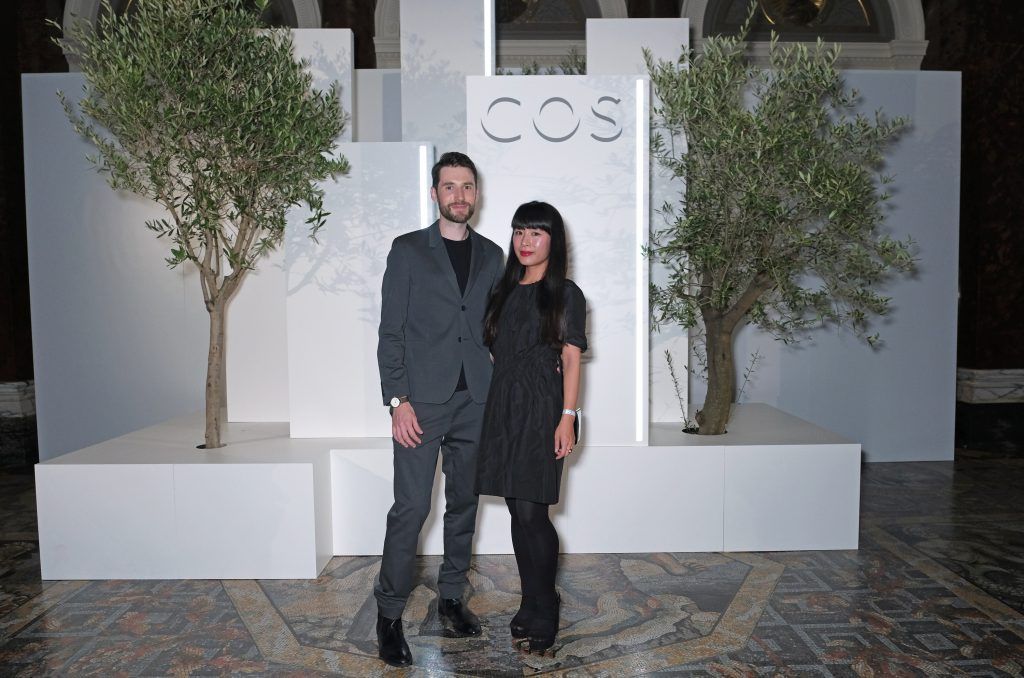 Alexander Groves (L) and Azusa Murakami pictured at the COS 10 year anniversary party at The National Gallery on September 17, 2017 in London, England. Photo: Dave Benett