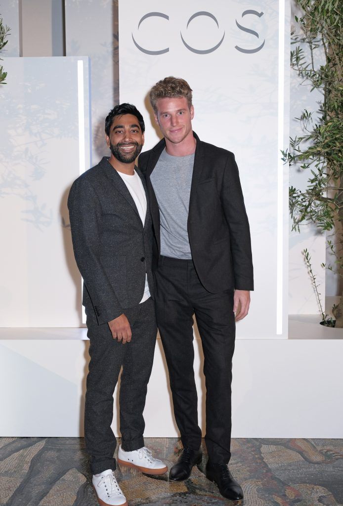 Atul Pathak, COS Head of Communications, and Roger Frampton pictured at the COS 10 year anniversary party at The National Gallery on September 17, 2017 in London, England. Photo: Dave Benett