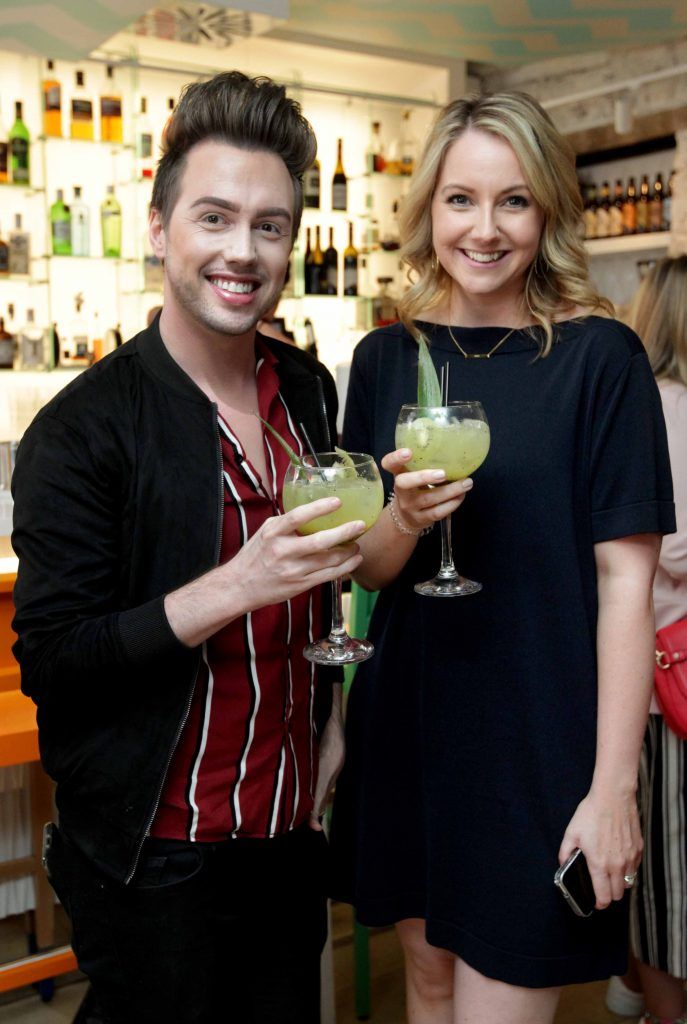 Pictured are Mark Rogers and Debbie McCarthy as Ireland's beauty elite celebrated cult New Zealand skincare brand Trilogy's 15th birthday on September 15th at Urchin on St. Stephen's Green. Photo: Mark Stedman
