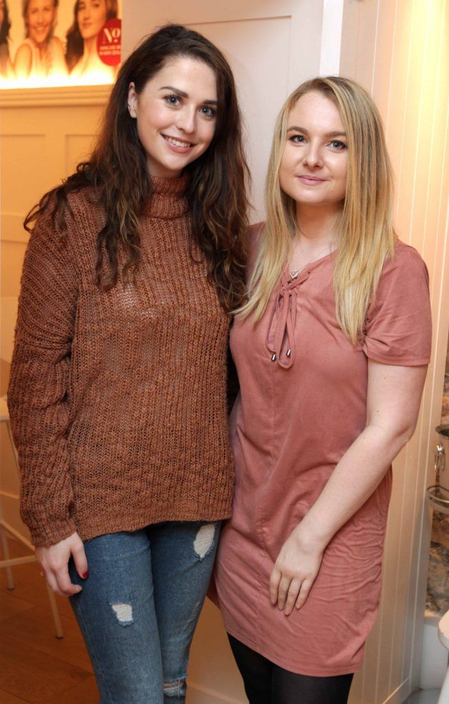 Pictured are Niamh Devereux, left, and Victoria Stokes as Ireland's beauty elite celebrated cult New Zealand skincare brand Trilogy's 15th birthday on September 15th at Urchin on St. Stephen's Green. Photo: Mark Stedman