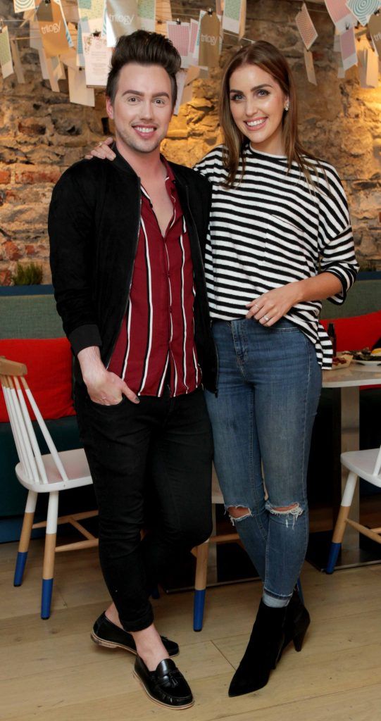 Pictured are Mark Rogers and Tara Anderson as Ireland's beauty elite celebrated cult New Zealand skincare brand Trilogy's 15th birthday on September 15th at Urchin on St. Stephen's Green. Photo: Mark Stedman