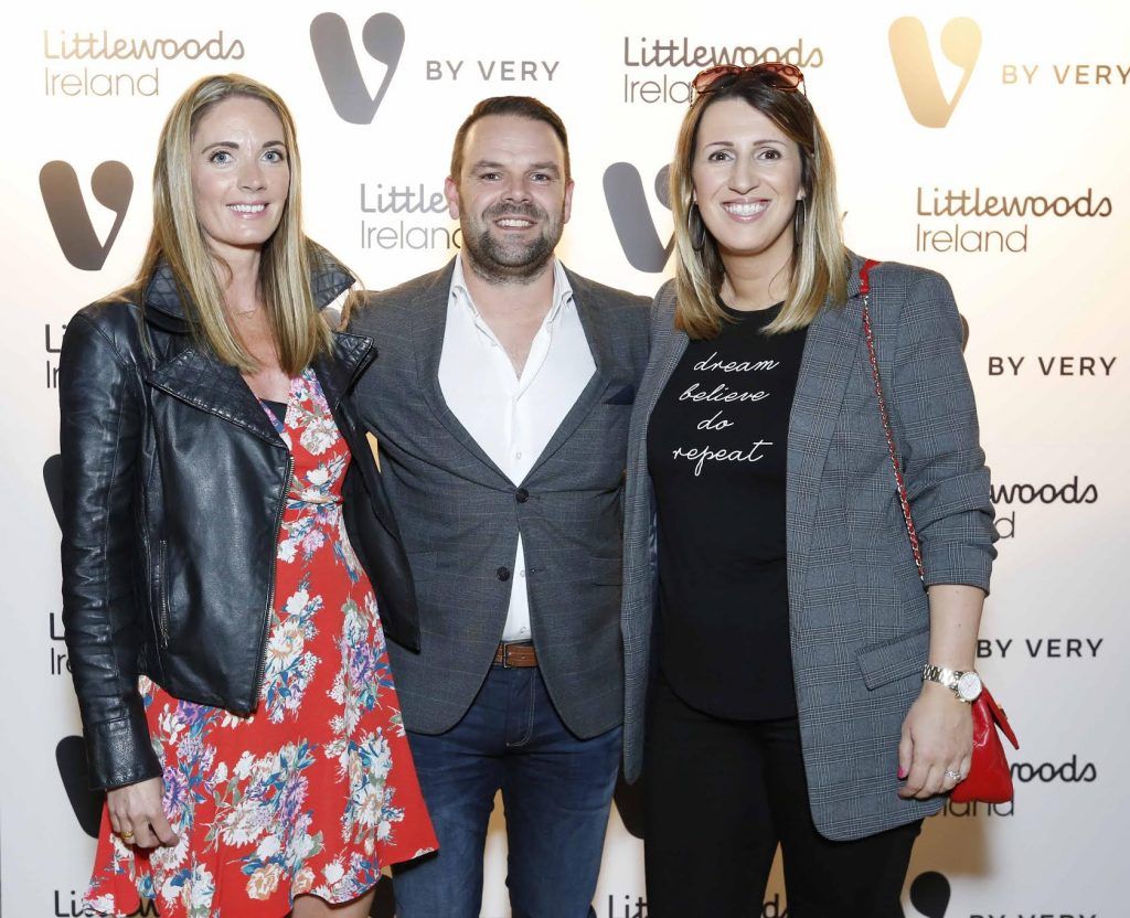 Kara Heriot, Geoff Scully and Karen Nason at the launch of the V by Very Autumn/Winter range at Smock Alley Theatre (20th September 2017), available exclusively to LittlewoodsIreland.ie - Photo: Sasko Lazarov/Photocall Ireland