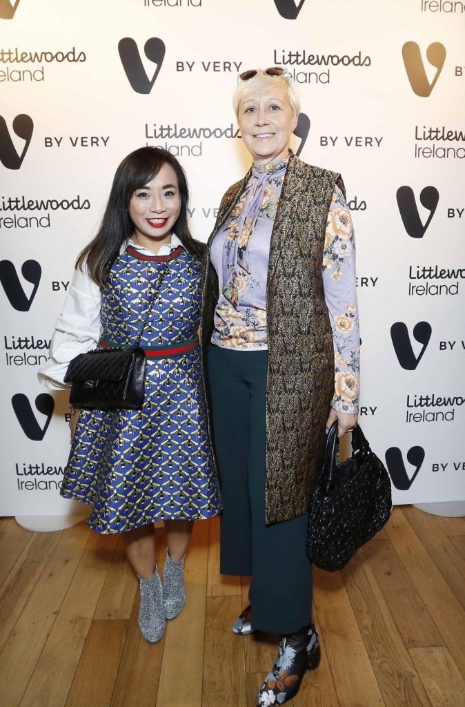 Sonja Mohlich and Ella de Guzman at the launch of the V by Very Autumn/Winter range at Smock Alley Theatre (20th September 2017), available exclusively to LittlewoodsIreland.ie - Photo: Sasko Lazarov/Photocall Ireland