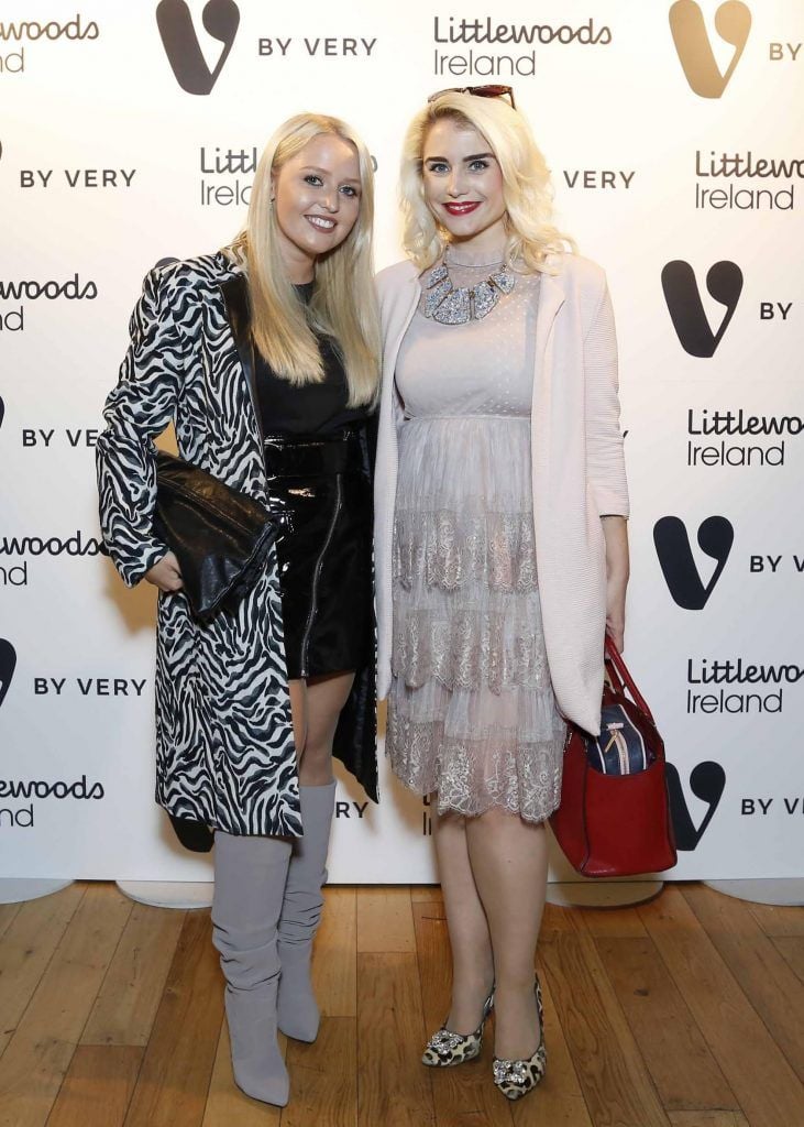 Laura Mullet and Lou Bennet at the launch of the V by Very Autumn/Winter range at Smock Alley Theatre (20th September 2017), available exclusively to LittlewoodsIreland.ie - Photo: Sasko Lazarov/Photocall Ireland