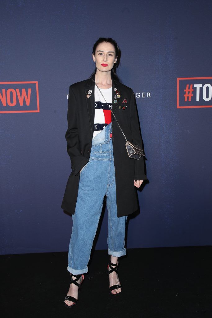 Erin O'Connor attends the Tommy Hilfiger TOMMYNOW Fall 2017 Show during London Fashion Week September 2017 at the Roundhouse on September 19, 2017 in London, England.  (Photo by Mike Marsland/Getty Images for Tommy Hilfiger)