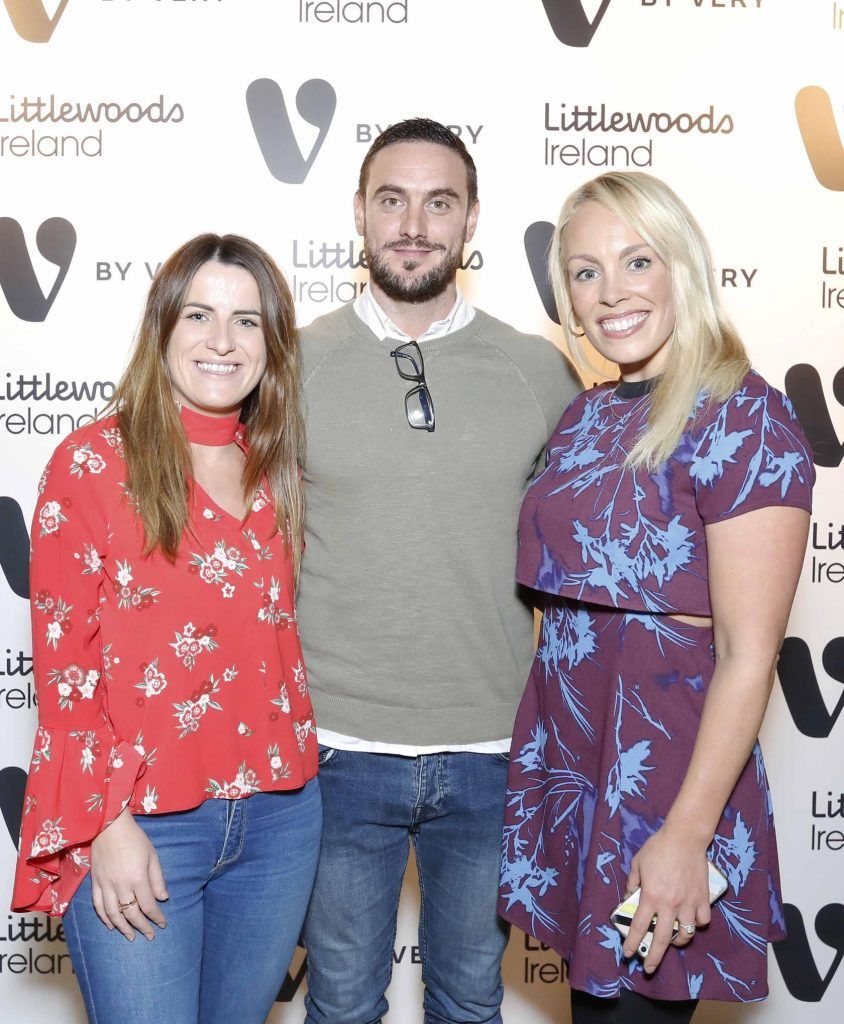Maria Mulrennan, Jamie Holme and Rachel Gallivan at the launch of the V by Very Autumn/Winter range at Smock Alley Theatre (20th September 2017), available exclusively to LittlewoodsIreland.ie - Photo: Sasko Lazarov/Photocall Ireland