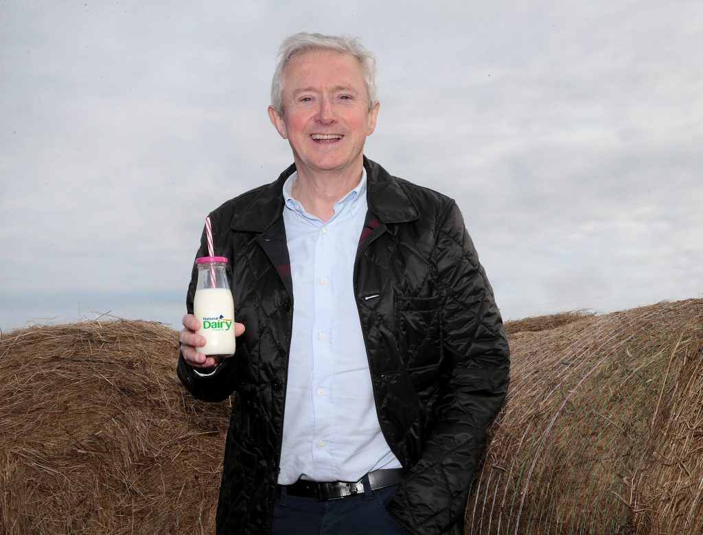 Louis Walsh  joins in the fun with the National Dairy Council at the National Ploughing Championships 2017 in Screggan Tullamore, Offaly. Photo by Brian McEvoy