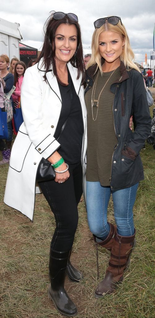 Maree Gorman and Gill Macken at the National Dairy Council Tent at The National Ploughing Championships in Tullamore, Offaly. Photo by Brian McEvoy