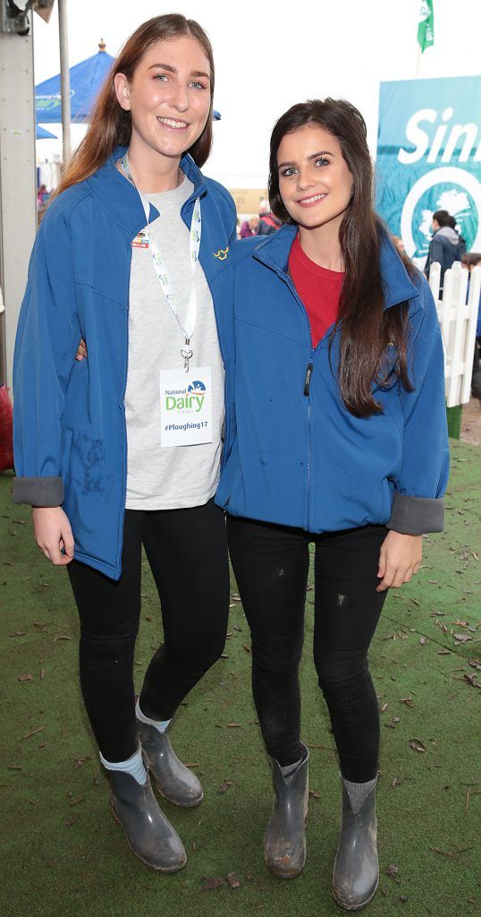 Emily Treacy and Maryan Long at the National Dairy Council Tent at The National Ploughing Championships in Tullamore, Offaly. Photo by Brian McEvoy