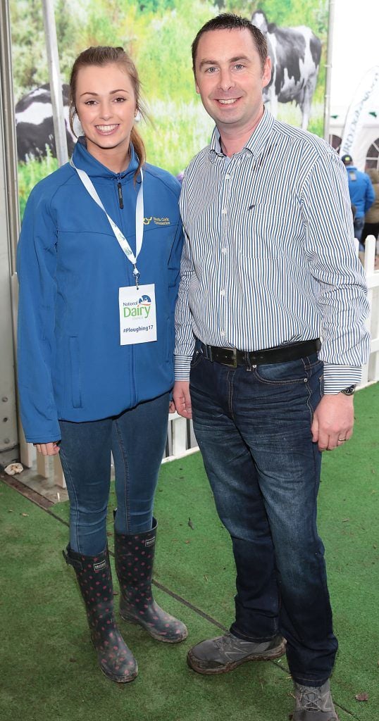 Katie O Callaghan and Ruairi Callaghan at the National Dairy Council Tent at The National Ploughing Championships in Tullamore, Offaly. Photo by Brian McEvoy