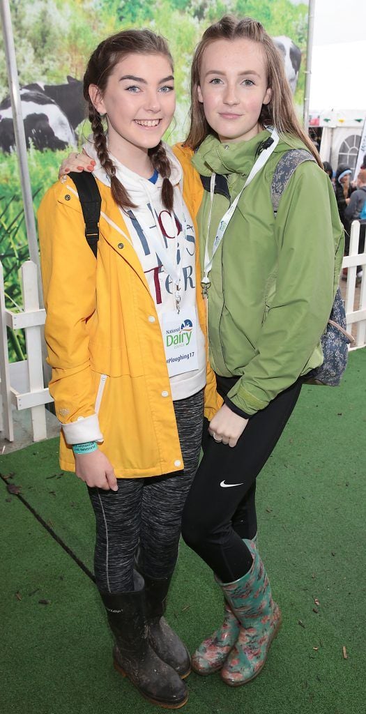 Emma Murray and Shona Mc Nieol at the National Dairy Council Tent at The National Ploughing Championships in Tullamore, Offaly. Photo by Brian McEvoy