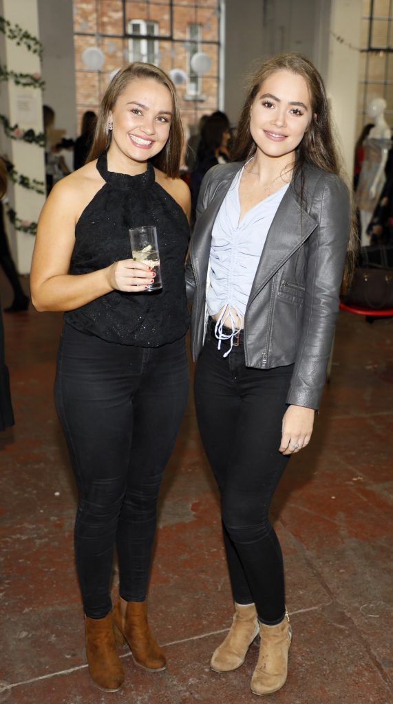 Sinead Noonan and Aoibheann Farelly at the iclothing.ie Autumn Winter '17 launch held at the Chocolate Factory. Photo Kieran Harnett
