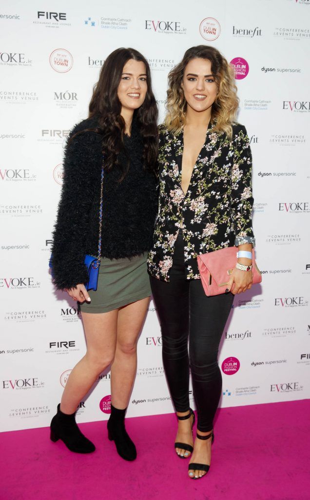 Ailbhe O'Donnell and Aine O'Donnell pictured at Dublin Fashion 2017: The Collective. The event showcased the latest trends, styles and must-buys for the season ahead from leading high street, Creative Quarter and high-end retailers from across Dublin city centre. Picture Andres Poveda
