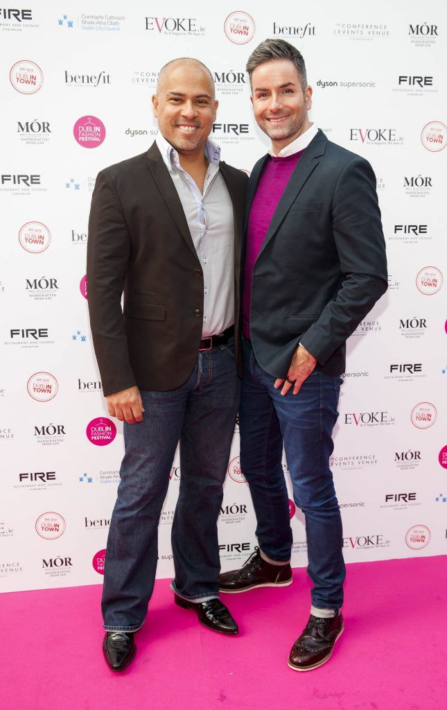 Fabio and Ken Boylan pictured at Dublin Fashion 2017: The Collective. The event showcased the latest trends, styles and must-buys for the season ahead from leading high street, Creative Quarter and high-end retailers from across Dublin city centre. Picture Andres Poveda