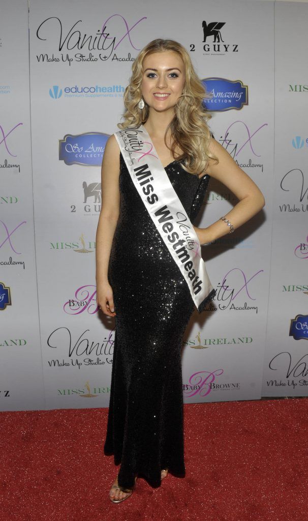 Miss Westmeath Eva Dunning at the Best of Irish Beauty and Brains Vie For Miss Ireland 2017 Victory. Photo by Patrick O'Leary