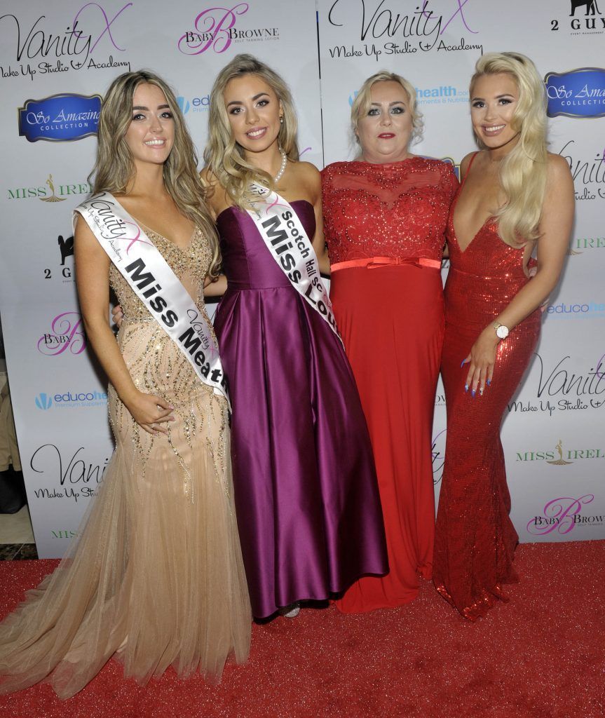 Miss Meath Jessica O Farrell, Miss Louth Emma Griffith, Jenny Russell and Shannen Reilly McGrath at the Best of Irish Beauty and Brains Vie For Miss Ireland 2017 Victory. Photo by Patrick O'Leary