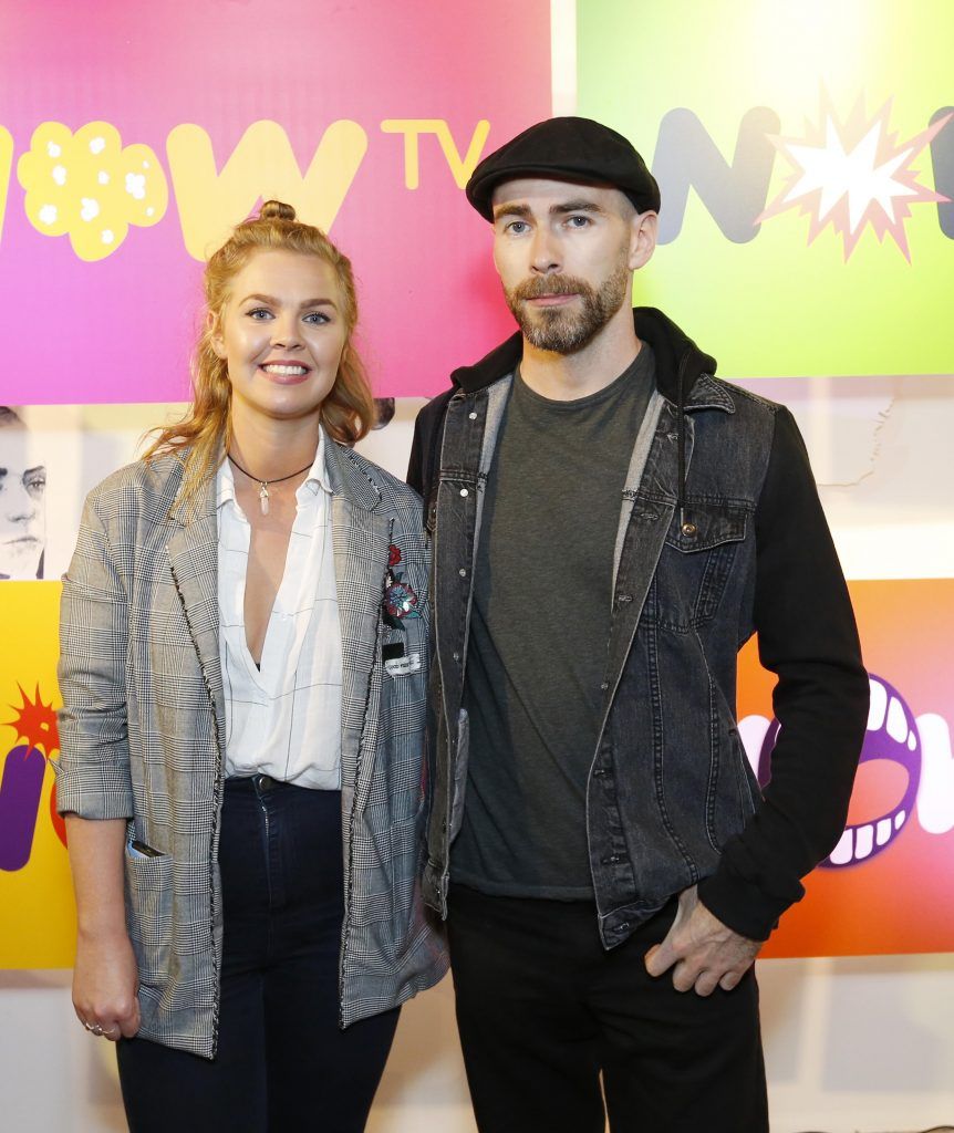 Shannon Keenan and Gary Flaherty pictured at the #NOWTVArtBattle which took place at Fumbally Exchange as part of this year's Dublin Fringe Festival.