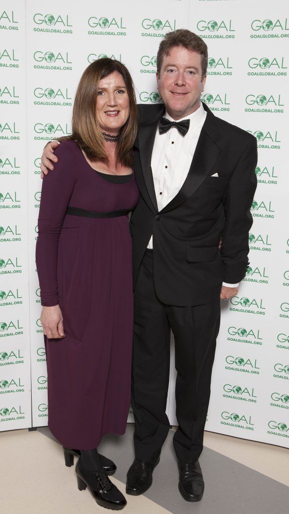 Jean  Hanratty and Barry Hanratty pictured at the Annual GOAL Ball at the RDS, Dublin. Pic: Brian McEvoy Photography