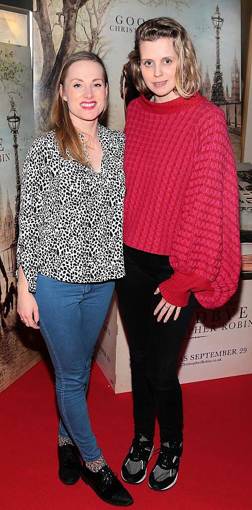 Julie Blakeney and Celine Murphy at the special preview screening of Goodbye Christopher Robin at Omniplex Rathmines, Dublin. Picture by Brian McEvoy