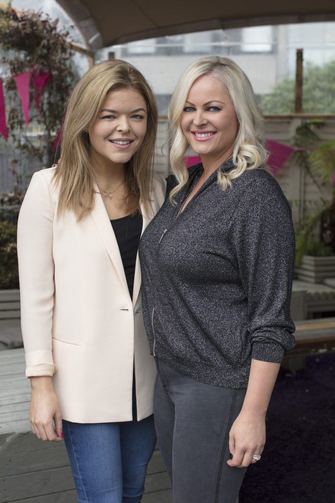 Doireann Garrihy & Amanda Brunker pictured at the launch of Centra's Cups Against Cancer event in the Lock 6 Cafe, Dublin. Photo: Anthony Woods