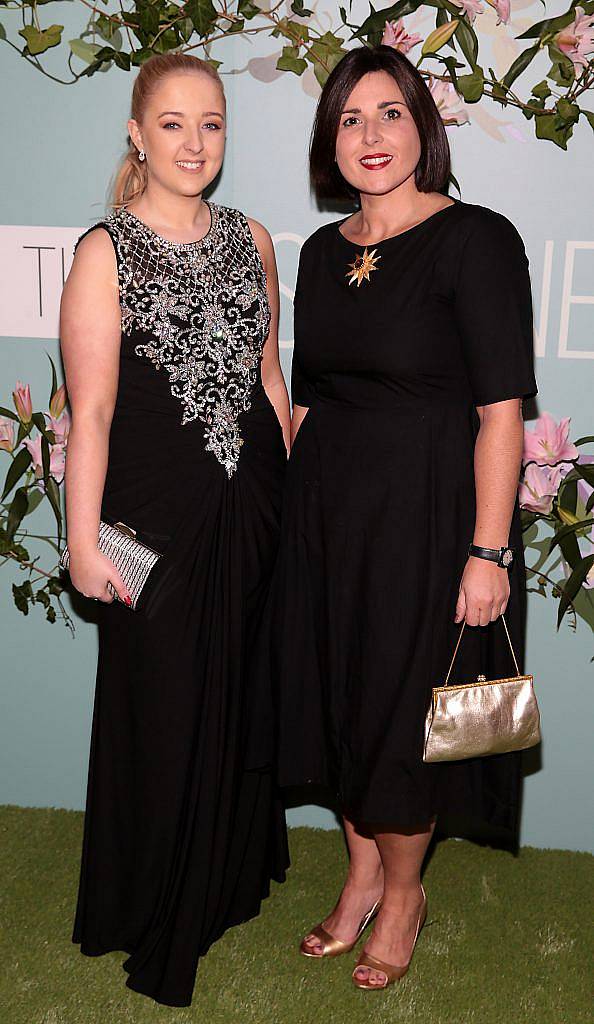 Chloe Peoples and Hazel Glover pictured at the Irish Cinema Ball at the Powerscourt Hotel in Enniskerry, Co Wicklow. Photo by Brian McEvoy